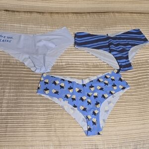 Aerie Blue and Navy Panties Set